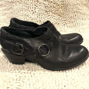 Born Black Leather Booties